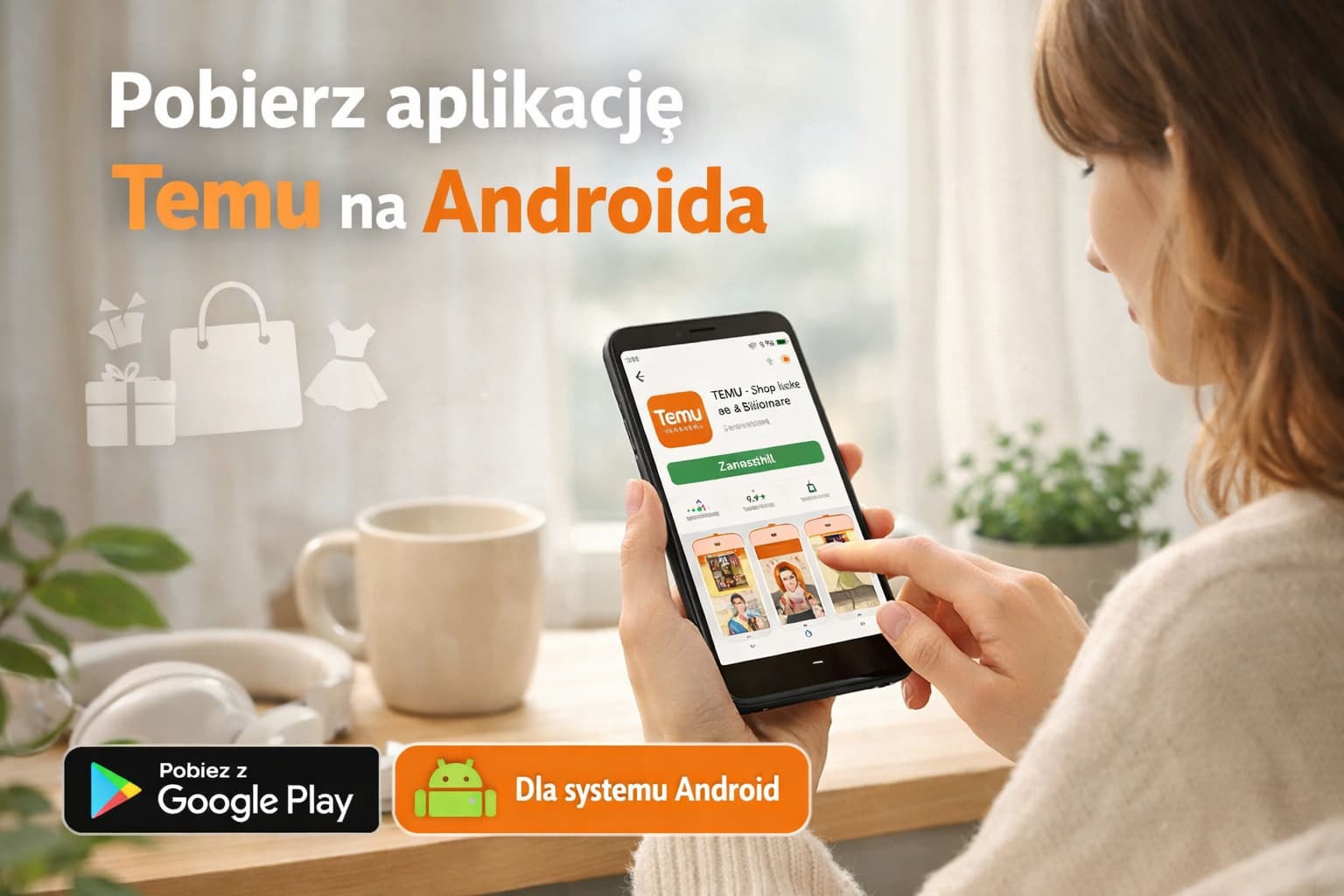 Pobierz aplikację Temu na Androida i kupuj wygodniej